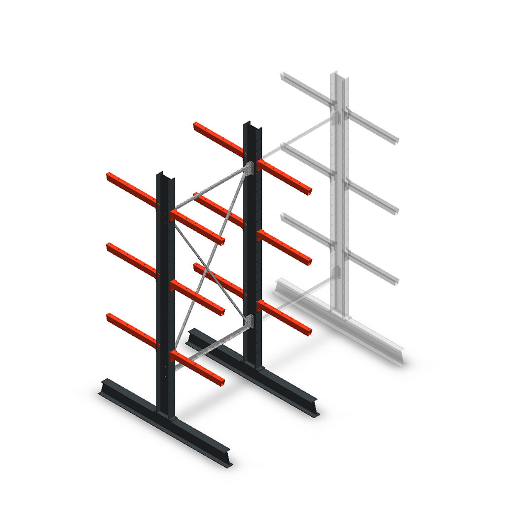 Medium duty cantilever rack